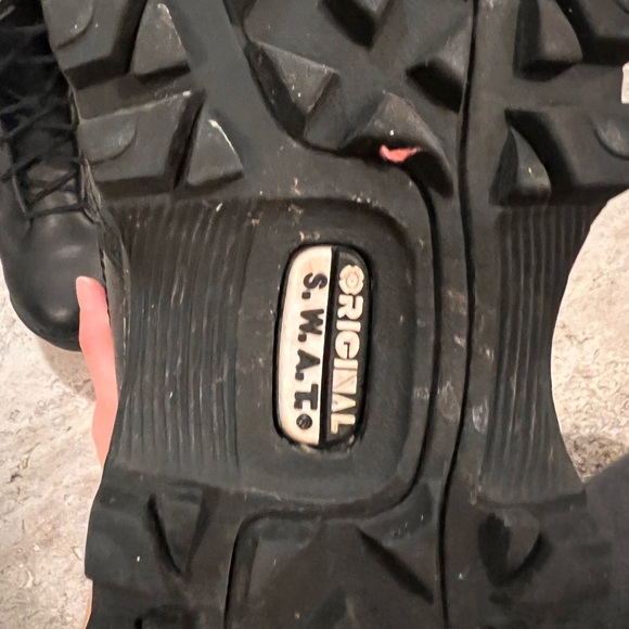 Original SWAT 9” womens black leather combat boots size 6.5 - Picture 5 of 8